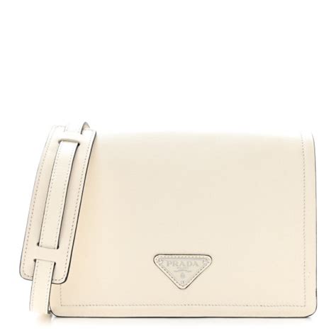 prada glace shoulder bag|PRADA Glace Calf Shoulder Bag White 1433659 .